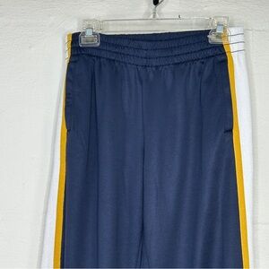 Abercrombie & Fitch Track Pants Men's Small Navy Blue Side Stripe Drawstring